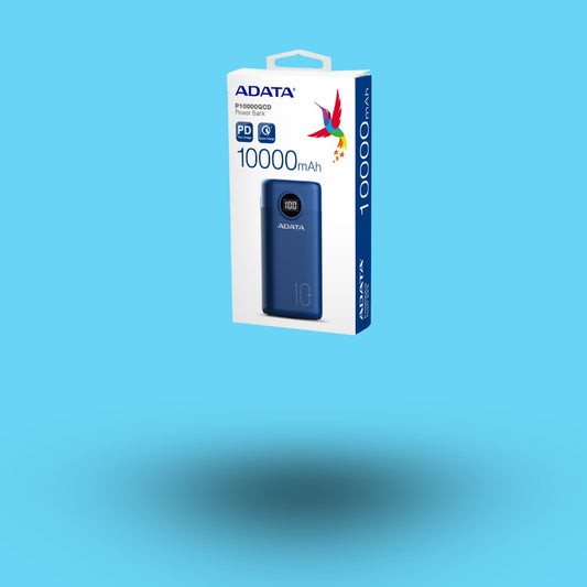 POWER BANK ADATA P10000QCD 10.000MAH 2XUSB TIPO C AZUL (AP10000QCD-DGT-CDB)