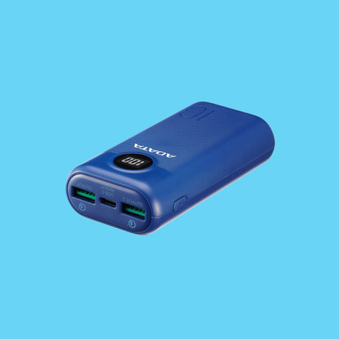 POWER BANK ADATA P10000QCD 10.000MAH 2XUSB TIPO C AZUL (AP10000QCD-DGT-CDB)