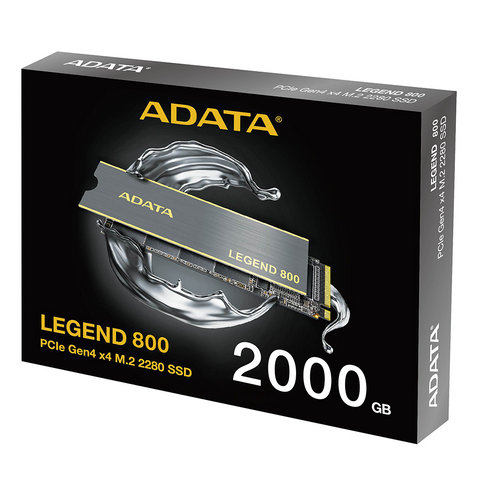 UNIDAD DE ESTADO SOLIDO SSD INTERNO 2TB ADATA LEGEND 800 M.2 2280 NVME PCIE GEN 4X4 LECT. 3500 ESCRIT.2800 MBS PC LAPTOP MINIPC 3DNAND DISIPADOR (ALEG-800-2000GCS)