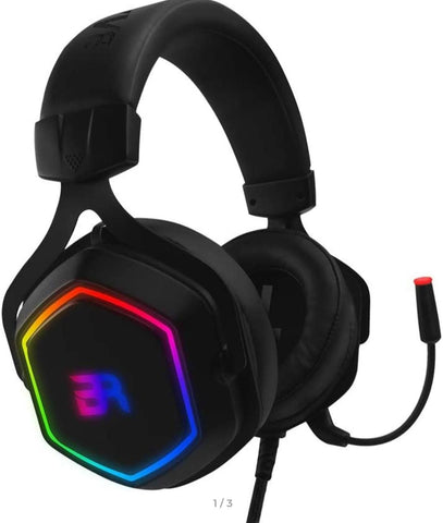 AUDIFONOS DIADEMA GAMER BALAM RUSH HESIX HS760 OVER-EAR USB 7.1 CANALES RGB MIC FLEXIBLE NEGRO (BR-929776)