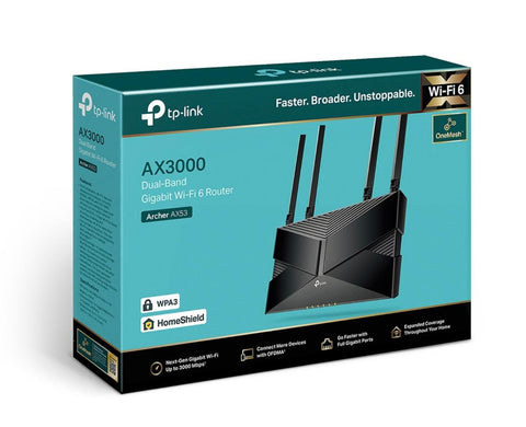 ROUTER ARCHER AX53 WI-FI 6 GIGABIT DE DOBLE BANDA AX3000  (ARCHER AX53)