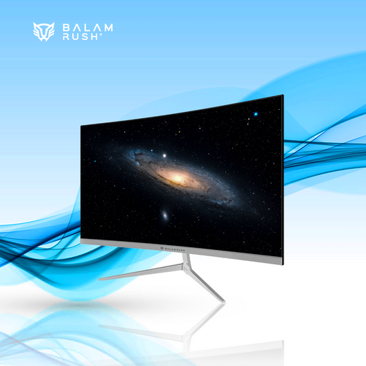 MONITOR GAMER CURVO BALAM RUSH ANDROMEDA LED 27 PULGADAS 1920X1080 FULL HD G-SYNC/FREESYNC 180HZ HDMI/DISPLAYPORT BLANCO (BR-942997)
