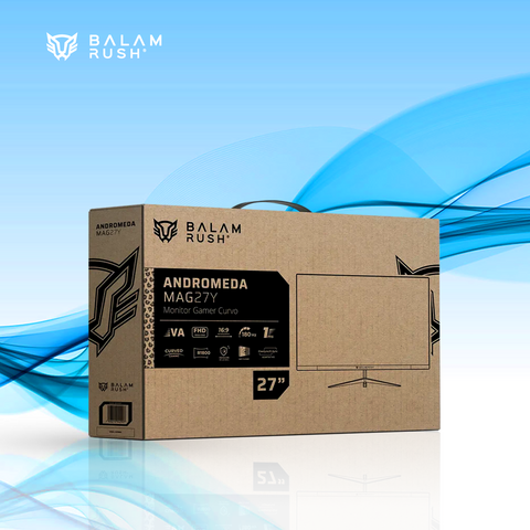 MONITOR GAMER CURVO BALAM RUSH ANDROMEDA LED 27 PULGADAS 1920X1080 FULL HD G-SYNC/FREESYNC 180HZ HDMI/DISPLAYPORT BLANCO (BR-942997)