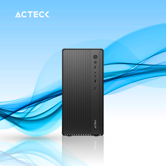 GABINETE ACTECK APEX GI205F, MINI-TOWER, MICRO-ATX/MINI-ITX, USB 2.0, CON FUENTE DE 500W, S/VENTILADORES, NEGRO (AC-943796)