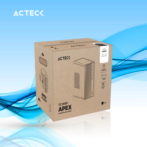 GABINETE ACTECK APEX GI205F, MINI-TOWER, MICRO-ATX/MINI-ITX, USB 2.0, CON FUENTE DE 500W, S/VENTILADORES, NEGRO (AC-943796)