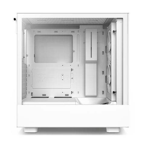 GABINETE NZXT H5 ELITE CON VENTANA RGB MIDI TOWER MINI ITX MICRO ATX USB SIN FUENTE VENTILADORES ARGB BLANCO (CC-H51EW-01)