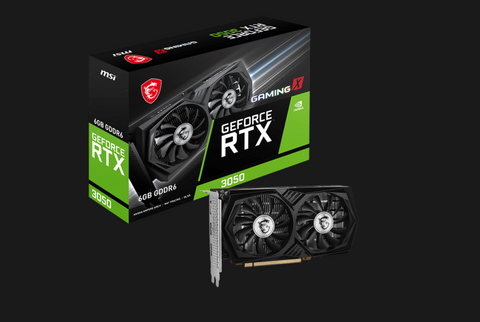 TARJETA DE VIDEO MSI MSI GEFORCE RTX 3050 GAMING X 6GB DDR6 96BITS NEGRO (RTX 3050 GAMING X 6G)