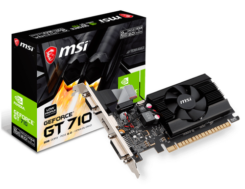 TARJETA DE VIDEO MSI GEFORCE GT 710 2GD3 LP DDR3 1HDMI 1DVID PCIE 2.0 (GT 710 2GD3 LP)