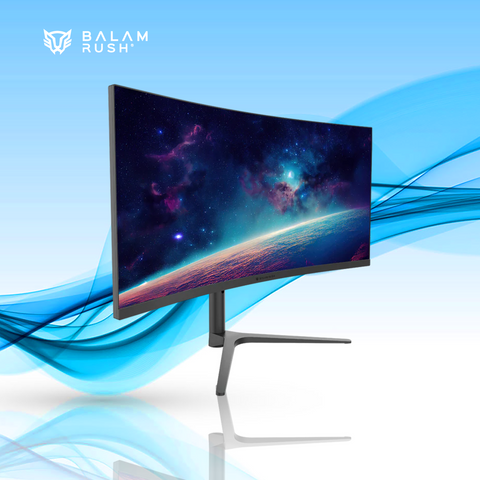 MONITOR GAMER CURVO BALAM RUSH COSMOS ARCUS MCA34X IPS 34 PULGADAS 3440X1440 ULTRA WIDE QUAD HD G-SYNC/FREESYNC 165HZ HDMI/DISPLAYPORT BOCINAS INTEGRADAS NEGRO (BR-944137)