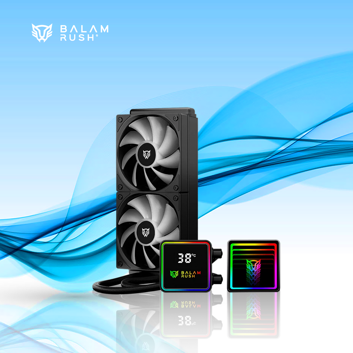 ENFRIAMIENTO LIQUIDO BALAM RUSH CRYO PRISM CPU 240MM HASTA 1800RPM NEGRO (BR-944045)