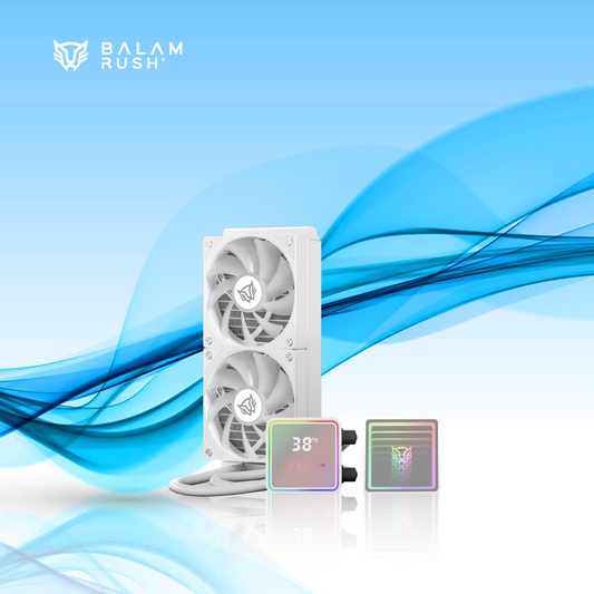 ENFRIAMIENTO LIQUIDO BALAM RUSH RYO PRISM 240 ICE CPU 240MM HASTA 2550RPM BLANCO (BR-944052)