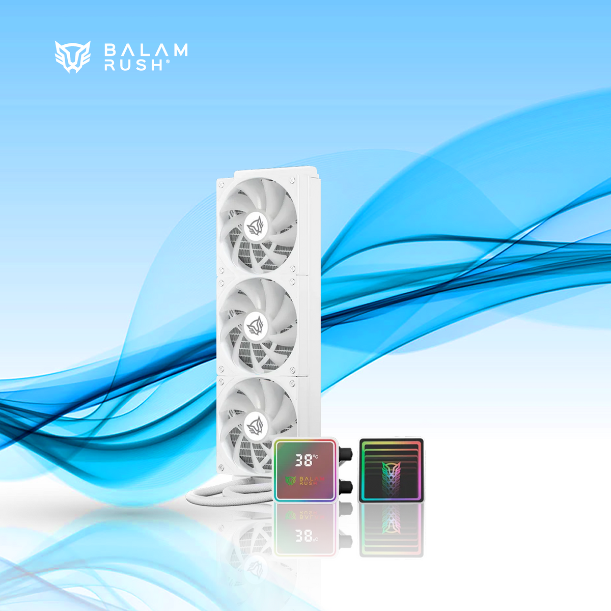 ENFRIAMIENTO LIQUIDO BALAM RUSH CRYO PRISM 360 CPU 360MM HASTA 1800RPM BLANCO (BR-944076)