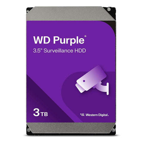 DISCO DURO INTERNO WESTER DIGITAL PURPLE 3TB 3.5 ESCRITORIO SATA3 6GB (WD33PURZ)