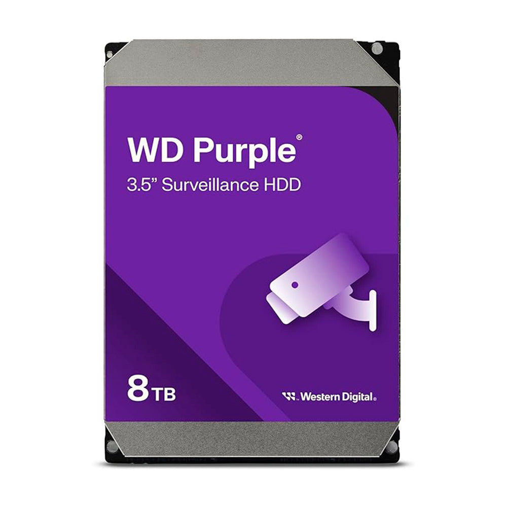 DISCO DURO INTERNO WESTERN DIGITAL PURPLE VIDEOVIGILANCIA 8TB 3.5 PULGADAS SATA 256MB CACHE (WD85PURZ)