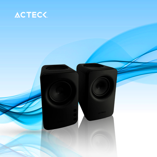 BOCINA ACTECK PARA COMPUTADORA DYNAMIC EXACT MINI BS475 BLUETOOTH ALAMBRICO/INALAMBRICO 2.0 10W RMS NEGRO - 2 PIEZAS (AC-936361)