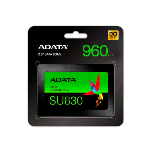 UNIDAD DE ESTADO SOLIDO SSD 960GB ADATA  SU630  SATA III 2.5 (ASU630SS-960GQ-R)