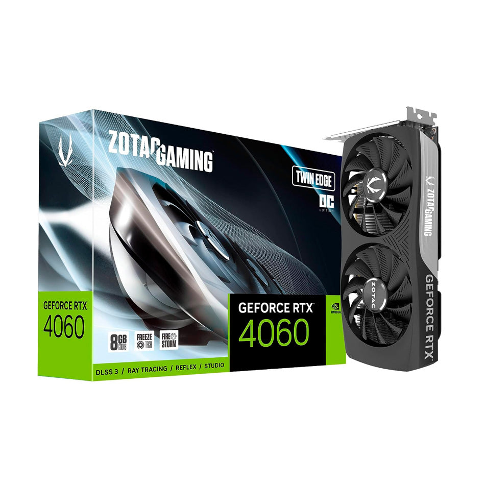 TARJETA DE VIDEO ZOTAC RTX4060 OC 8GB TWIN EDGE (ZT-D40600H-10M)