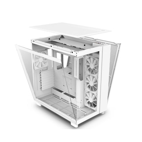 GABINETE NZXT H9 FLOW MEDIA TORRE USB 3.24 VENTILADORES SIN FUENTE BLANCO (CM-H91FW-01)