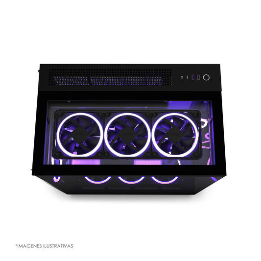 GABINETE NZXT H9 ELITE CON VENTANA MIDI-TOWER MINI-ITX USB SIN FUENTE 4 VENTILADORES (CM-H91EB-01)