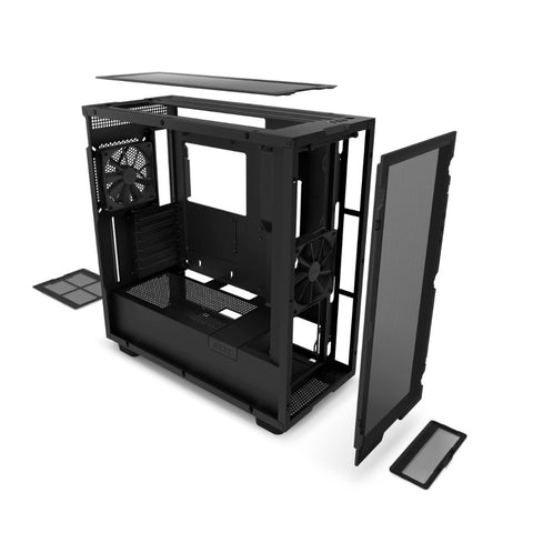 GABINETE NZXT H7 FLOW CON VENTANA MIDI-TOWER MINI-ITX USB SIN FUENTE NEGRO (CM-H71FG-01)