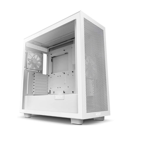 GABINETE NZXT H7 FLOW CON VENTANA MIDI-TOWER MINI-ITX  USB SIN FUENTE BLANCO MATE (CM-H71FW-01)