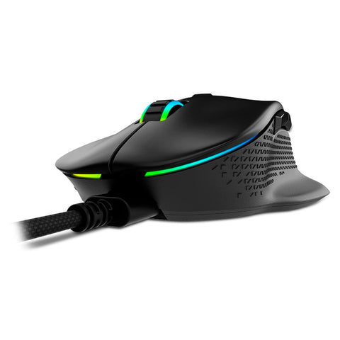 MOUSE ALPHA SWITCH OMRON PIXART PAW 3335 16000 DPI 400 IPS RGB 6 BOTONES USB TIPO C NEGRO GAMER (ALPHA-BKCWW)