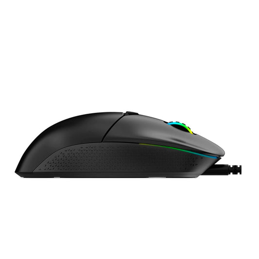 MOUSE ALPHA SWITCH OMRON PIXART PAW 3335 16000 DPI 400 IPS RGB 6 BOTONES USB TIPO C NEGRO GAMER (ALPHA-BKCWW)