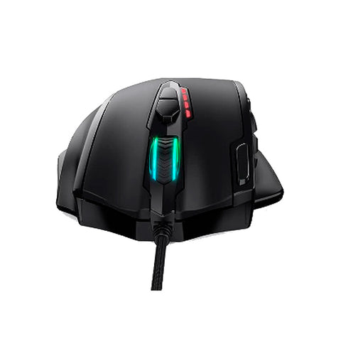 MOUSE IMPACT M908 GAMER ALAMBRICO OPTICO USB-A 12400 DPI  RGB SISTEMA DE 8 PESAS 20 MILLONES DE CLICKS NEGRO (M908)