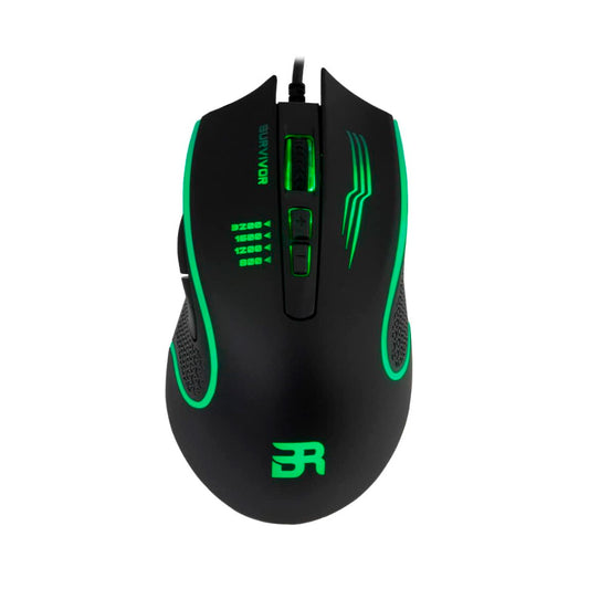 MOUSE BALAM RUSH USB/LED 4 COLORES/2400 DPI/6 BOTONES+SCROLL/NEGRO SURVIVOR (BR-929691)