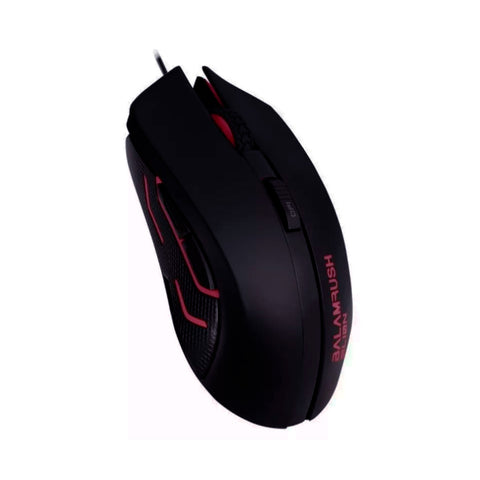 MOUSE BALAM RUSH USB/LED 4 COLORES/2400 DPI/5 BOTONES+SCROLL/NEGRO ELION (BR-929707)