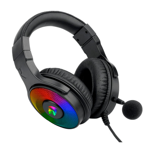 AUDIFONOS GAMER REDRAGON PANDORA H350 ALAMBRICO DIADEMA SONIDO 7.1 VIRTUAL MICROFONO UNIDIRECCIONAL RGB NEGRO (H350RGB)