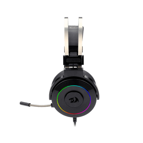 AUDIFONOS GAMER REDRAGON LAMIA2 H320 DIADEMA ALAMBRICO CON MICROFONO OMNIDIRECCIONAL ANILLO RGB USB NEGRO (H320-RGB)