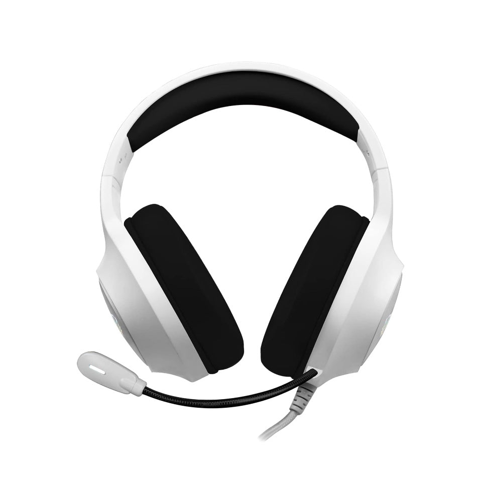 AUDIFONOS DIADEMA GAMER BALAM RUSH SONOROUS HS750 OVER-EAR 3.5 MM + DUAL ESTEREO 2.0 RGB  BLANCO (BR-933001)