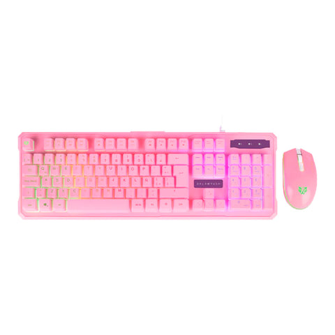 KIT TECLADO Y MOUSE BALAM RUSH SQUAD KTM330 ROSA (BR-932769)