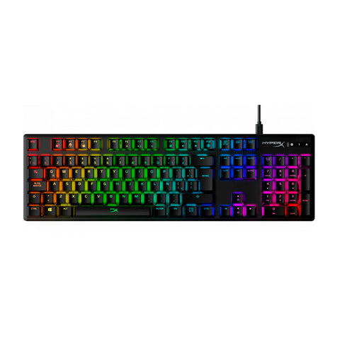 TECLADO GAMER HYPERX ALLOY ORIGINS CORE MECANICO RGB SWITCH AQUA INGLES ALAMBRICO NEGRO (4P5P1AA#ABA)