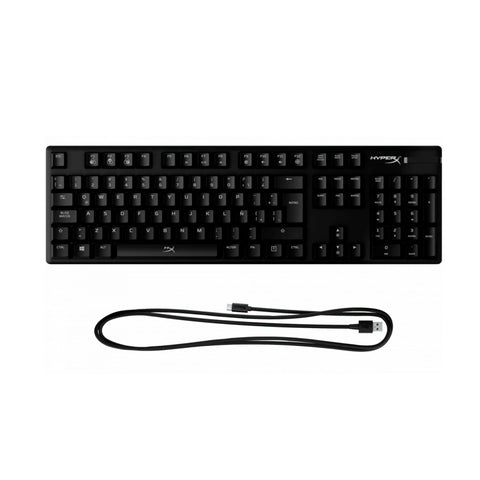 TECLADO GAMER HYPERX ALLOY ORIGINS CORE MECANICO RGB SWITCH AQUA INGLES ALAMBRICO NEGRO (4P5P1AA#ABA)