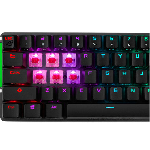 TECLADO GAMER ASUS M601 ROG FALCHION NX RGB MECANICO SWITCH ROG NX BROWN INALAMBRICO NEGRO (M601 ROG FALCHION NX/NXBN/US)