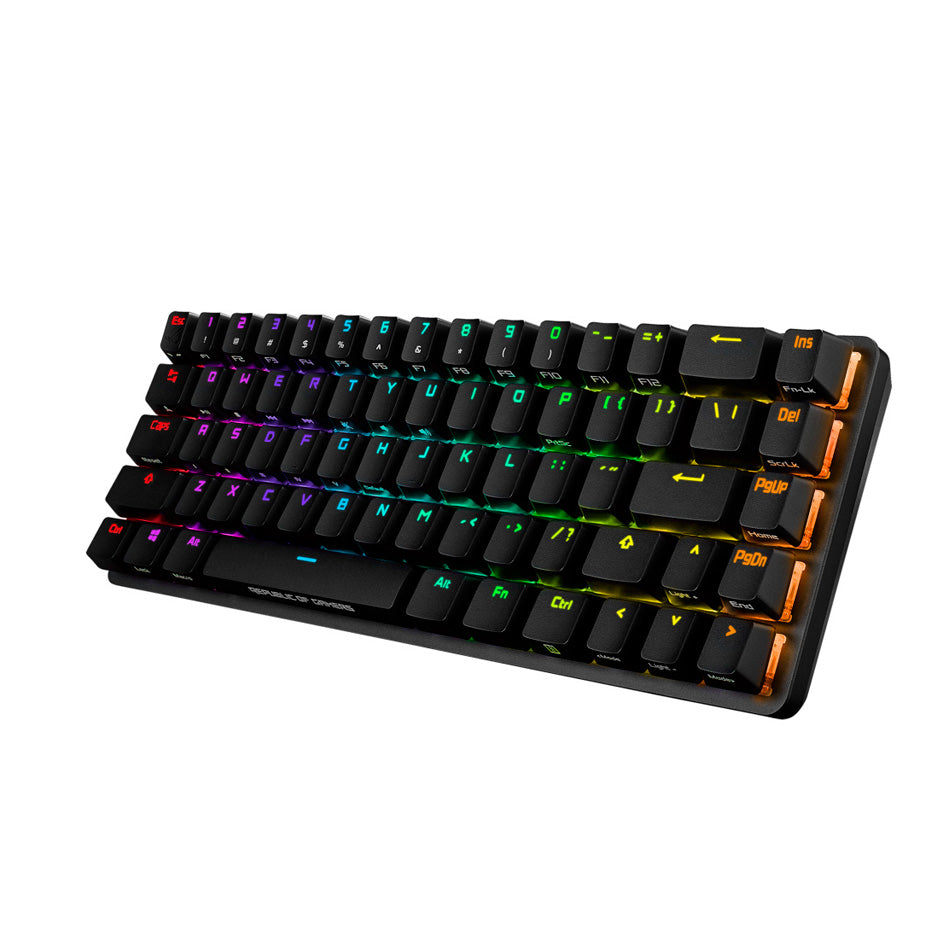 TECLADO GAMER ASUS M601 ROG FALCHION NX RGB MECANICO SWITCH ROG NX BROWN INALAMBRICO NEGRO (M601 ROG FALCHION NX/NXBN/US)