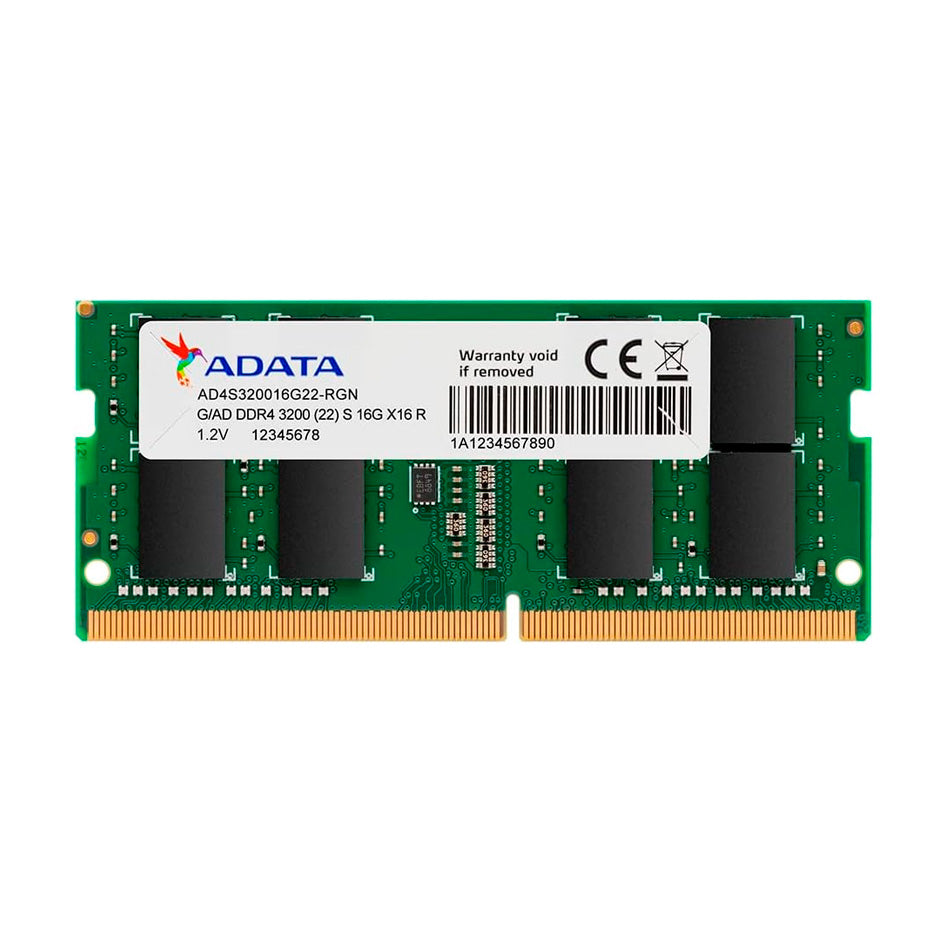 MEMORIA RAM SODIMM DDR4 ADATA 8GB PC4 25600 3200MHZ CL22 260PIN 1.2V LAPTOP (AD4S32008G22-SGN)