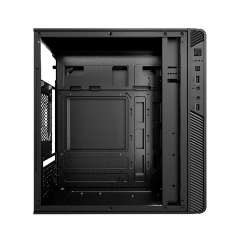 GABINETE ACTECK PERFORMANCE II GI215  MICRO TORRE FUENTE 500W FULL METALICO NEGRO (AC-935777)