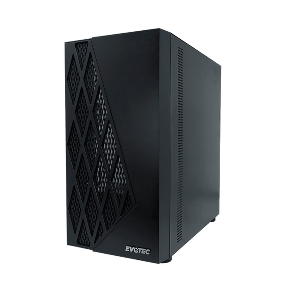 Gabinete Evotec Taipei Micro ATX Gamer Panel Rombo 3 Ventiladores RGB