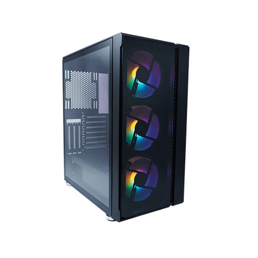 Gabiente Evotec Tokyo ATX Incluye 3 Ventiladores RGB Conectores 1 USB 3.0 2 USB 2.0 Entrada para Mic