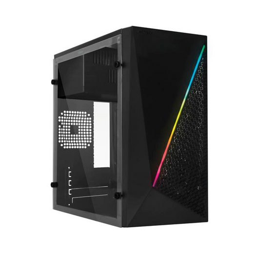 GABINETE KIOTO ACTECK RGB COMPACT MICRO TOWER MICRO ATX Y MINI ITX ACRILICO USB 3.0 FUENTE 500W (AC-933070)