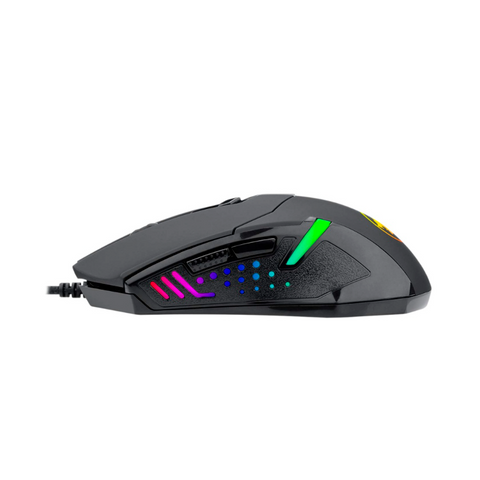 MOUSE GAMER REDRAGON CENTROPHORUS M601 ALAMBRICO ERGONOMICO USB A 7200DPI RGB AMBIDIESTRO 6 BOTONES PROGRAMABLES NEGRO (M601-RGB)