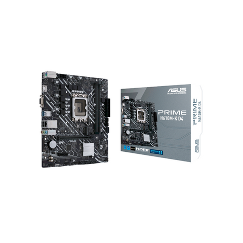 TARJETA MADRE ASUS PRIME H610M-K D4 SOCKET 1700 MATX HDMI 64GBDDR4 12VA (H610M-K D4)