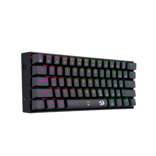 TECLADO GAMER REDRAGON KUMARA K552RGB MECÁNICO SWITCH ROJO ALÁMBRICO NEGRO (K552RGB-1R-SP )