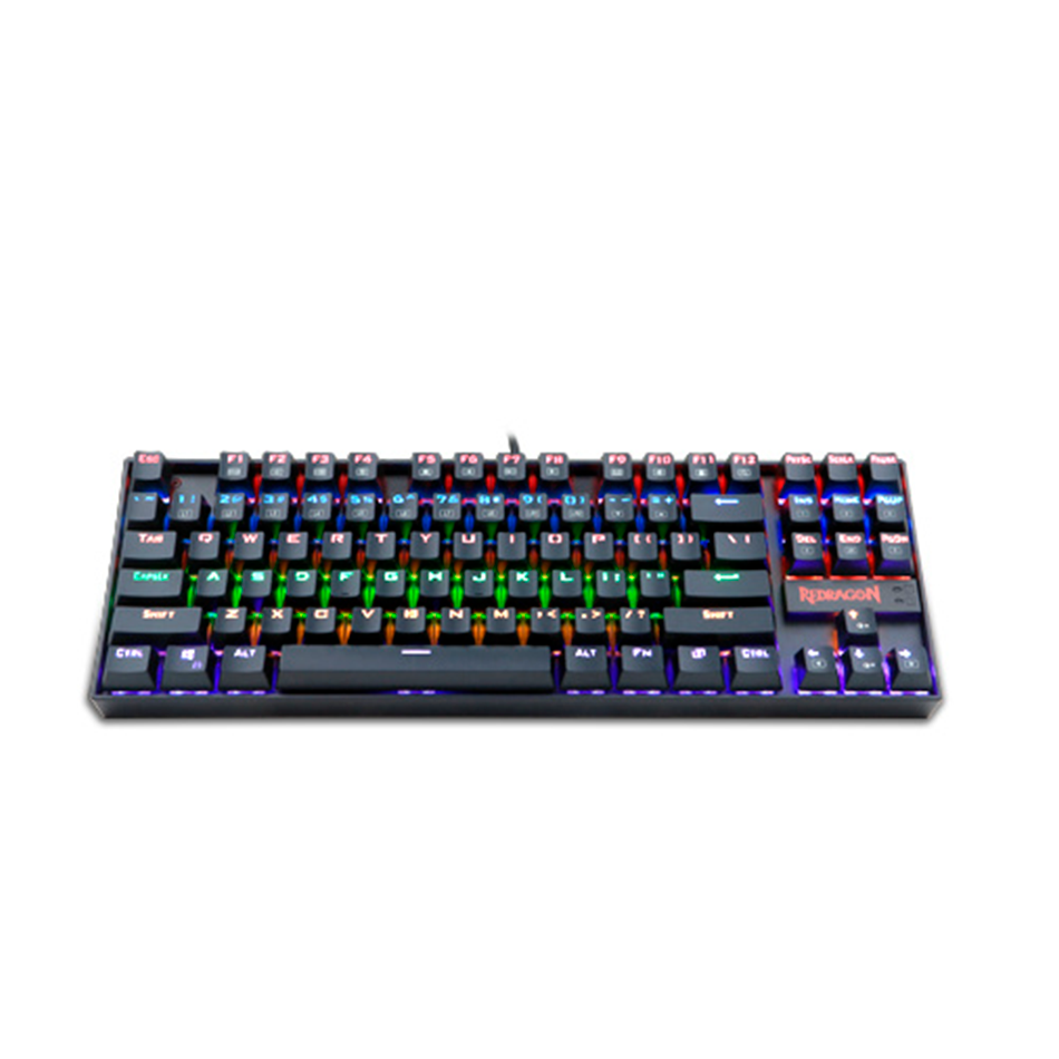 TECLADO GAMER REDRAGON KUMARA NEGRO K552 ALÁMBRICO SWITCH ROJO FUNCIÓN MULTIMEDIA ESPAÑOL ILUMINACIÓN RAINBOW ANTISALPICADURAS  (K552-KR-SP)