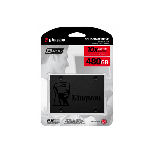 UNIDAD DE ESTADO SOLIDO SSD 480GB KINGSTON A400 2.5 SATA3 7MM LECT 500/ESCR 450MBS (SA400S37/480G)