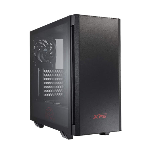 GABINETE GAMER XPG INVADER MID TOWER 2 VENTILADORES SIN FUENTE NEGRO (INVADER-BKCWW)