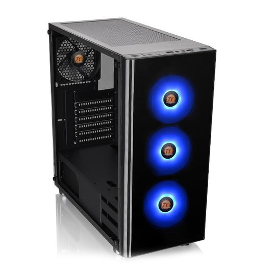 GABINETE THERMALTAKE TG V200 RGB MEDIA TORRE SIN FUENTE 4 VENTILADORES NEGRO (CA-1K8-00M1WN-01)